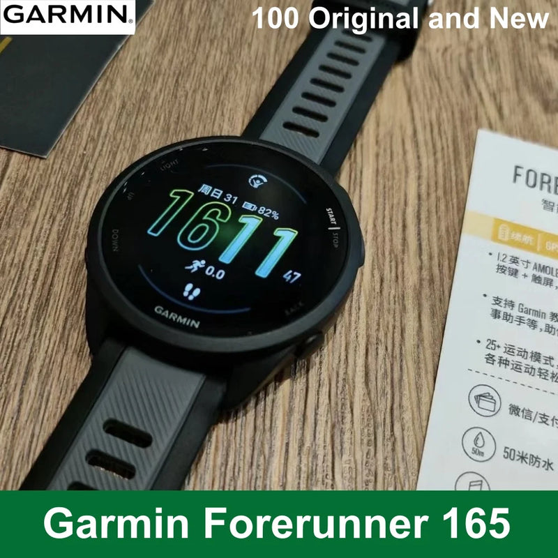 Garmin Forerunner 165 GPS Smartwatch – Tela AMOLED, 11 Dias de Bateria, Monitoramento de Corrida e Recuperação