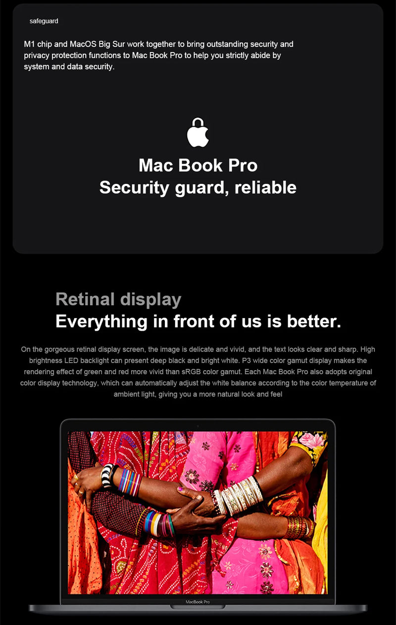 Apple MacBook Pro M1 (Chip) 13.3" – 8GB/16GB RAM, 256GB – 1TB SSD